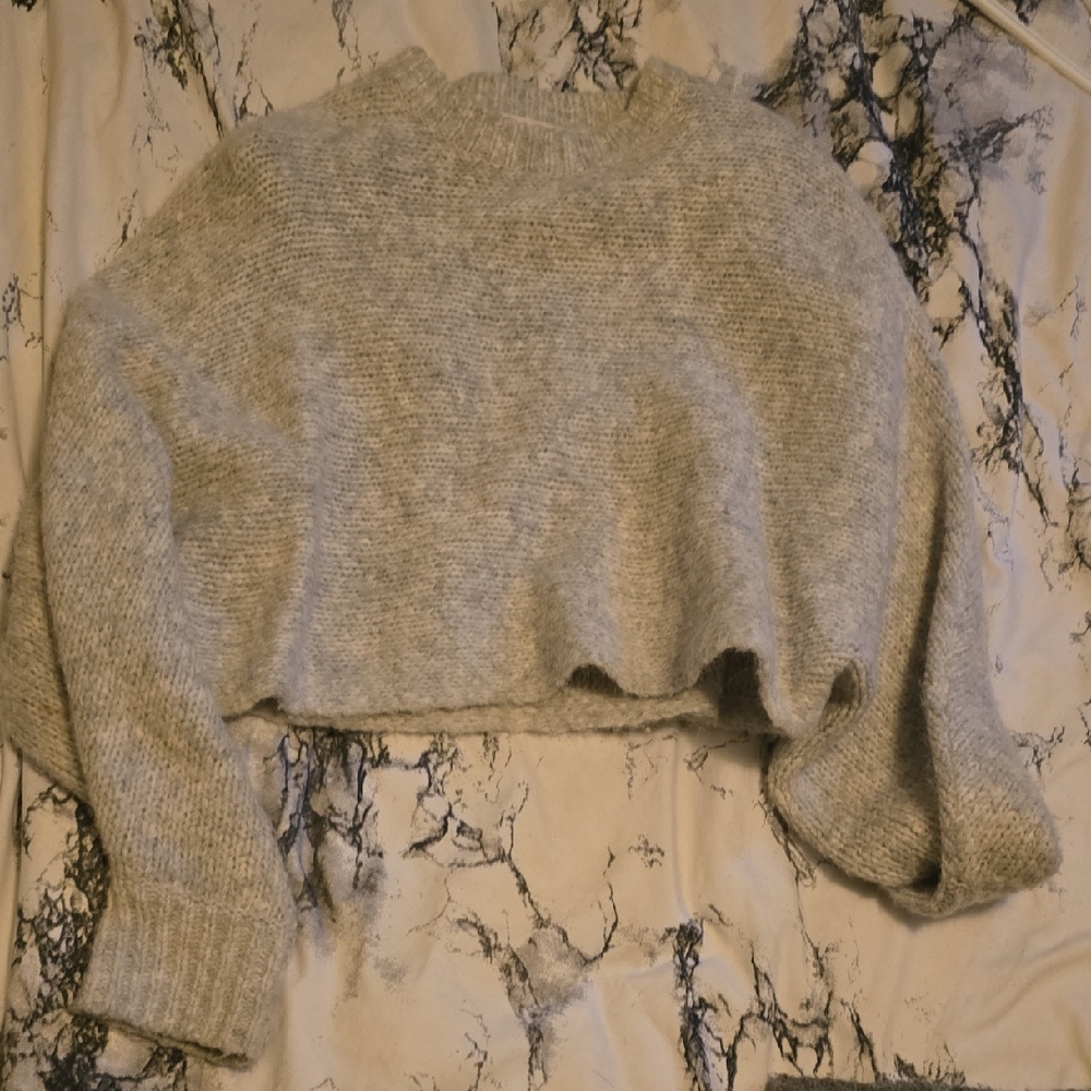 Wilfred Light Gray Cowl Neck Sweater